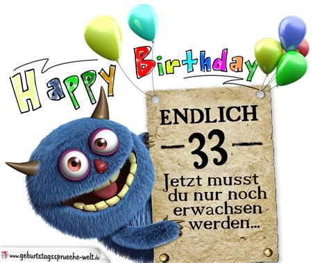 sprüche zum 33 geburtstag lustig